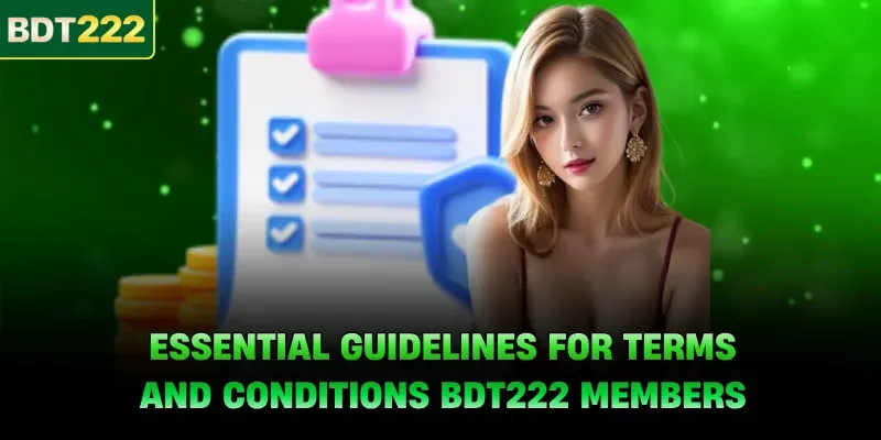 Essential guidelines for terms and conditions BDT222 members
